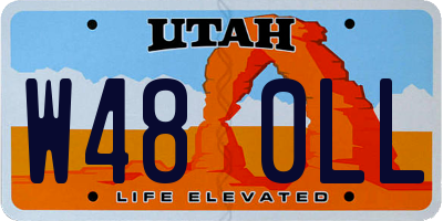 UT license plate W480LL
