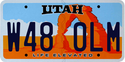 UT license plate W480LM