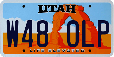 UT license plate W480LP