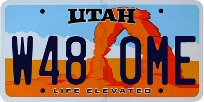UT license plate W480ME