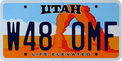UT license plate W480MF