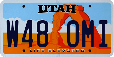 UT license plate W480MI
