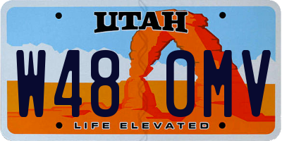 UT license plate W480MV