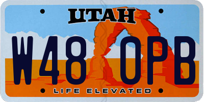 UT license plate W480PB