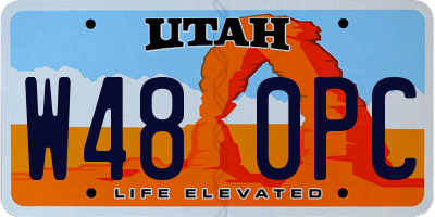 UT license plate W480PC