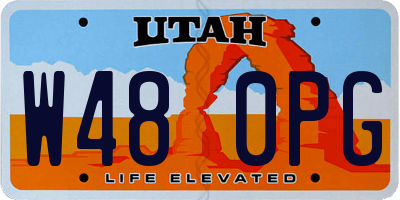 UT license plate W480PG