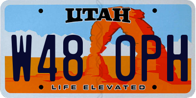 UT license plate W480PH