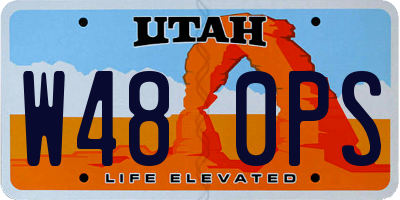 UT license plate W480PS