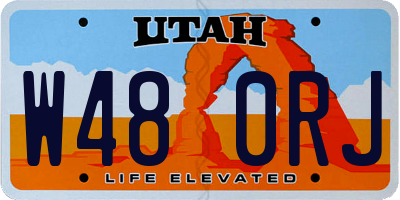 UT license plate W480RJ