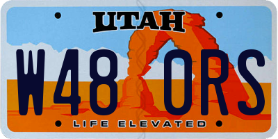 UT license plate W480RS