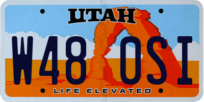 UT license plate W480SI
