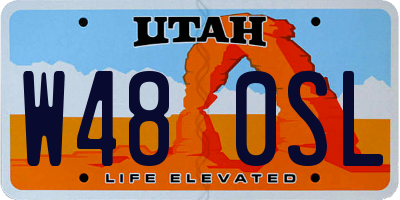 UT license plate W480SL