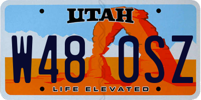 UT license plate W480SZ