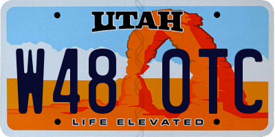 UT license plate W480TC