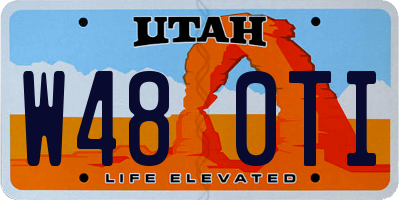 UT license plate W480TI