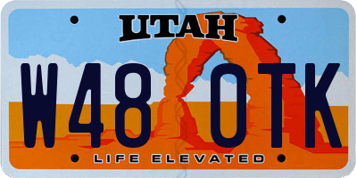 UT license plate W480TK
