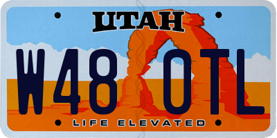 UT license plate W480TL
