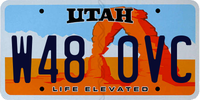 UT license plate W480VC