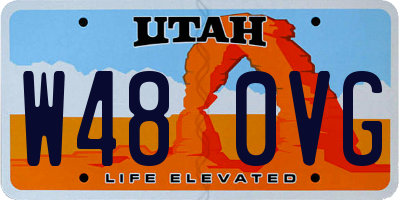 UT license plate W480VG
