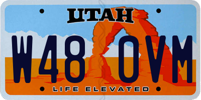 UT license plate W480VM