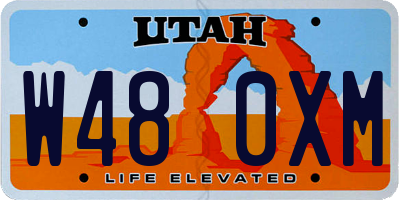 UT license plate W480XM