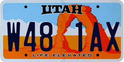 UT license plate W481AX