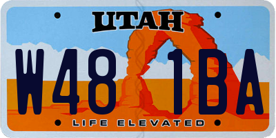 UT license plate W481BA