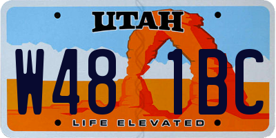 UT license plate W481BC