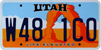 UT license plate W481CO