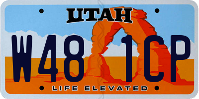 UT license plate W481CP