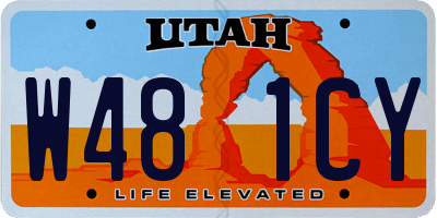 UT license plate W481CY