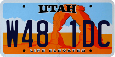 UT license plate W481DC