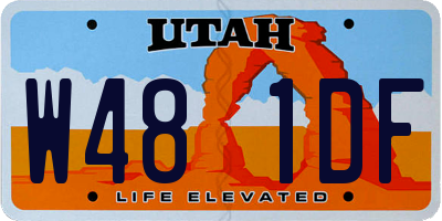 UT license plate W481DF
