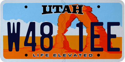 UT license plate W481EE