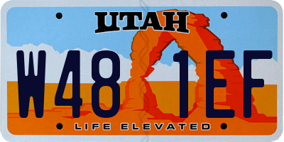 UT license plate W481EF