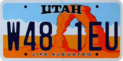 UT license plate W481EU
