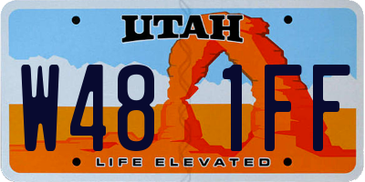 UT license plate W481FF