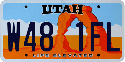 UT license plate W481FL