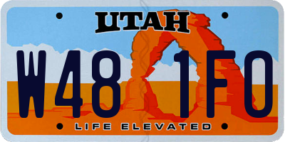 UT license plate W481FO