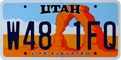 UT license plate W481FQ