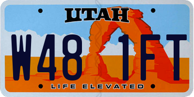 UT license plate W481FT