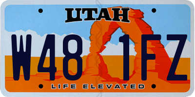 UT license plate W481FZ