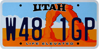 UT license plate W481GP