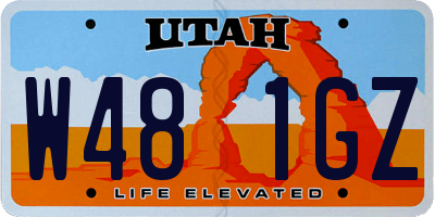 UT license plate W481GZ
