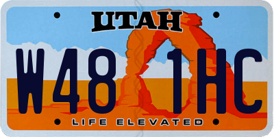 UT license plate W481HC
