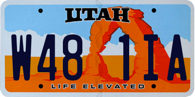 UT license plate W481IA