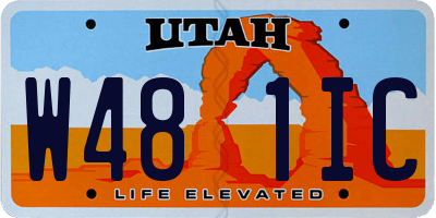 UT license plate W481IC