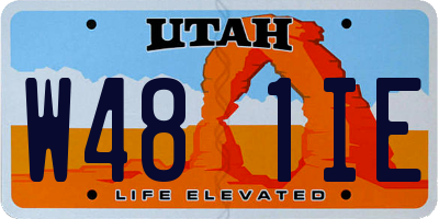 UT license plate W481IE