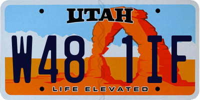UT license plate W481IF