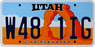 UT license plate W481IG